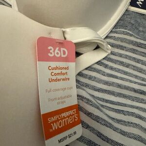 Simply Warners bras 36D